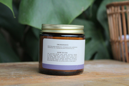 Lavender & Frankincense Whipped Beef Tallow Balm